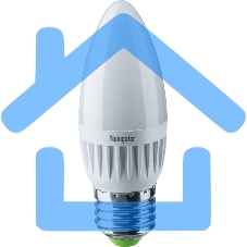 Лампа светодиодная Navigator NLL-C37-7-230-4K-E27-FR 7Вт свеча 4000К белый E27 560лм 176-264В