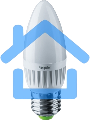 Лампа светодиодная Navigator NLL-C37-7-230-4K-E27-FR 7Вт свеча 4000К белый E27 560лм 176-264В