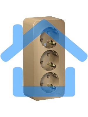 Розетка 3-м ОП BLANCA 16А 250В без шторок c заземл. изол. пласт. титан SchE BLNRA010314