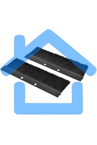 Комплект щеточного ввода в шкаф, универсальный, черный