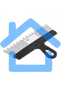 Шпатель Sparta из нержавеющей стали, 300 мм, зуб 10х10 мм, пластмассовая ручка 85130