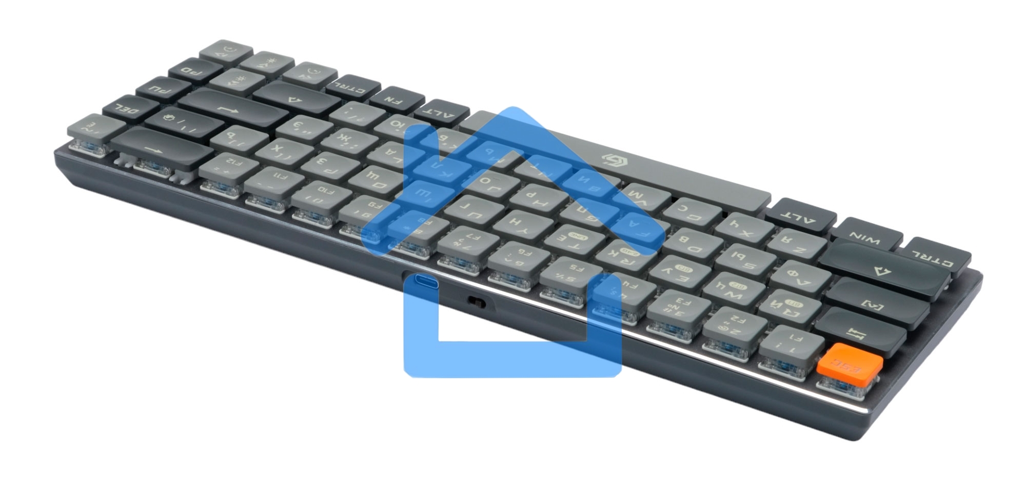 Клавиатура Gembird KBW-7 беспроводная Bluetooth, USB серая