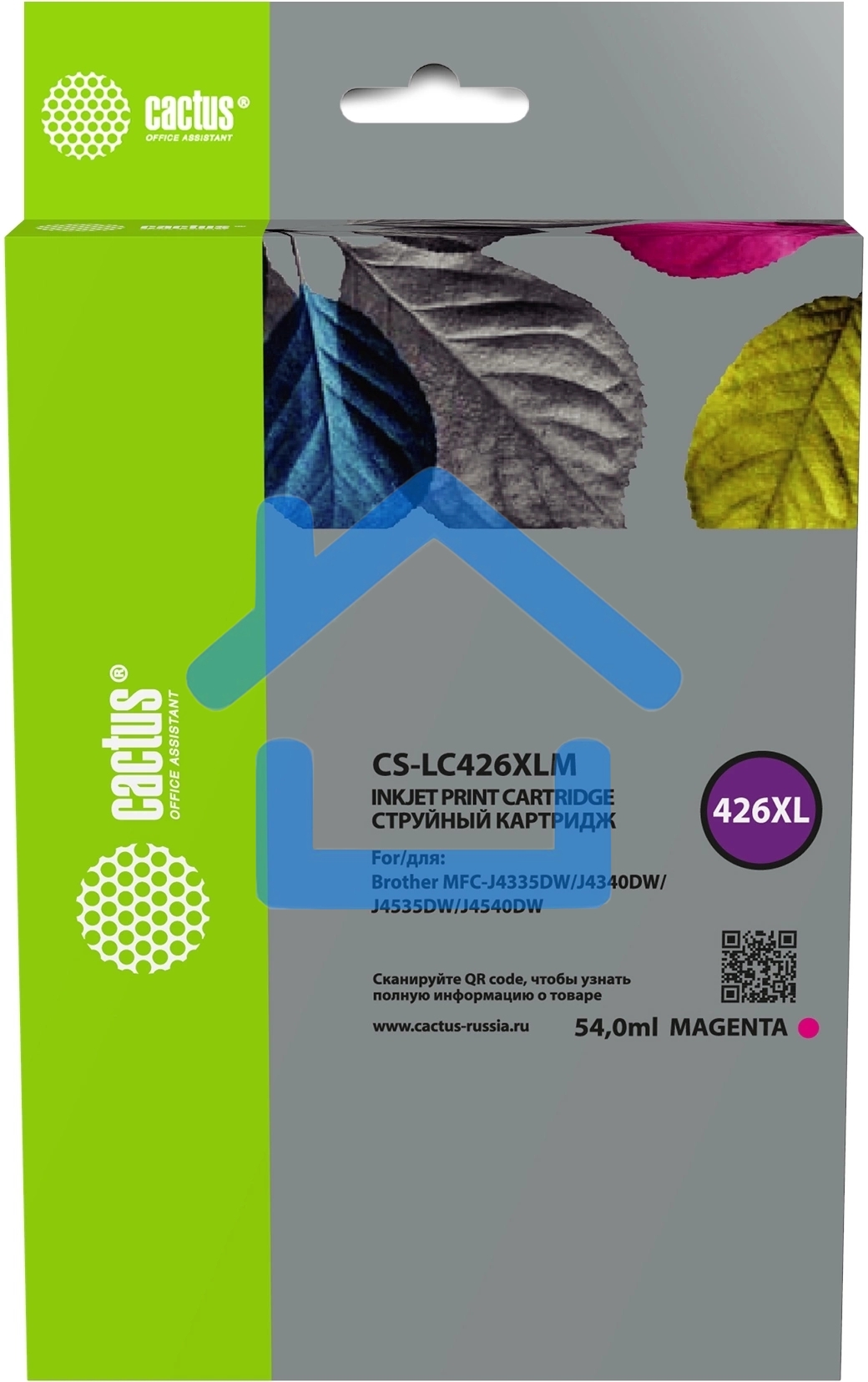 Картридж струйный Cactus CS-LC426XLM пурпурный (54 мл) для Brother MFC-J4335DW/J4340DW/J4535DW/J4540DW