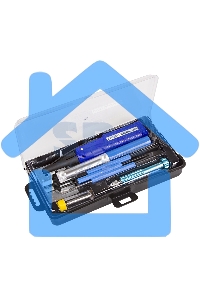 Набор для пайки Rexant (паяльник 8 Вт, оловоотсос, подставка, припой, отвертка, интрумент для монтажа)