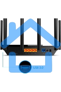Роутер TP-Link Archer AX73 AX5400 Dual Band Wireless Gigabit Router, 1.5 GHz Tri-Core CPU, 1 GE WAN + 4 GE LAN ports, 1× USB 3.0 Port, support 1024-QAM, OFDMA, MU-MIMO, Airtime Fairness, Beamforming, 160MHz Channel Width, come with HomeShieldTM, support R