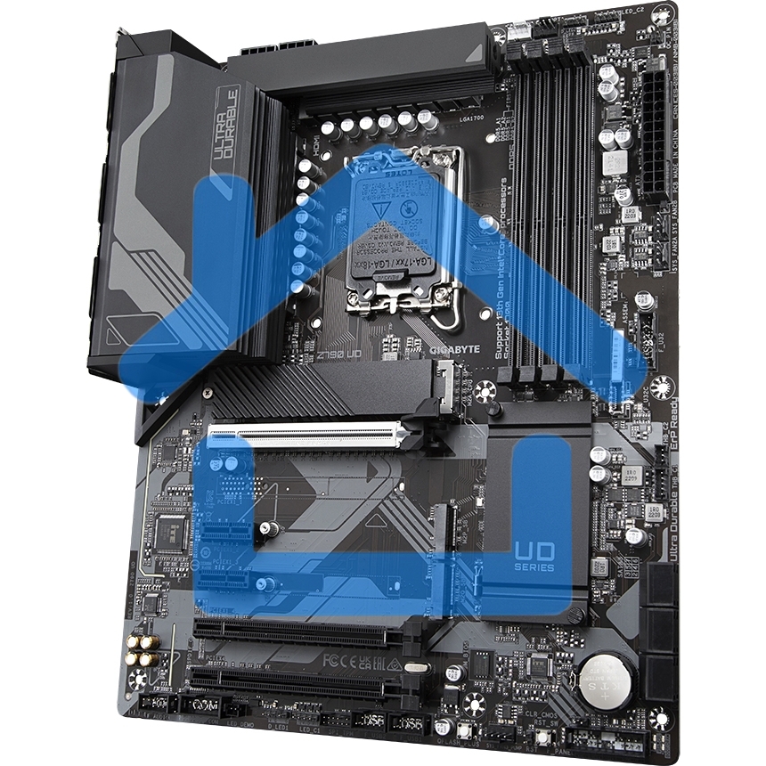 Материнская плата Gigabyte Z790 UD, LGA 1700, Intel Z790, 4xDDR5, 6xSATA, 3xM.2, 1xPCI-E 5.0 x16, 1xPCI-E 4.0 x4, 1xPCI-E 3.0 x1, 1xHDMI, 1xDP, 1x 2.5Gb LAN, 4xUSB-A 2.0, 4xUSB-A 3.2 Gen 1, 1xUSB-A 3.2 Gen 2, 1xUSB-C 3.2 Gen 2x2, 7.1, ATX