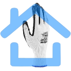 Перчатки полиэфирные с черным нитрильным покрытием, размер 9, 13 класс вязки Сибртех