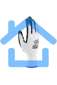 Перчатки полиэфирные с черным нитрильным покрытием, размер 9, 13 класс вязки Сибртех