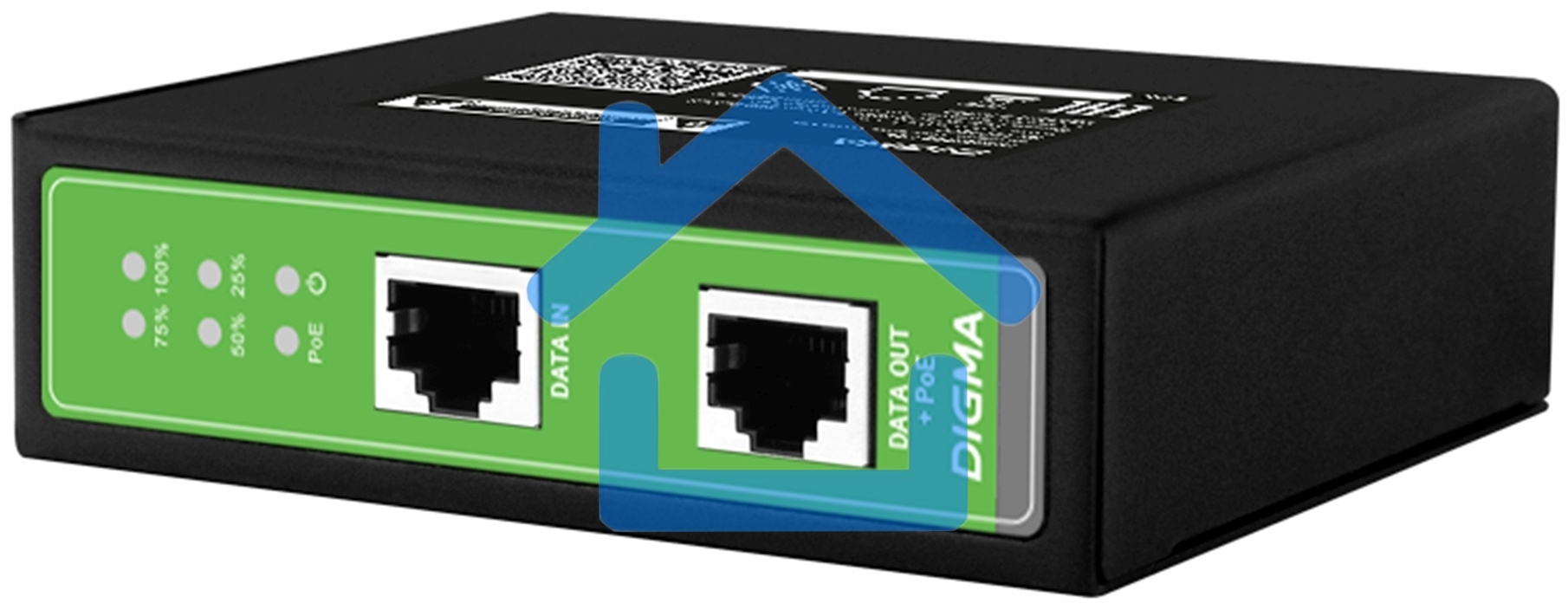 Инжектор PoE Digma DNP90W48GDXM 10/100/1000BASE-T 90Вт 37-57В(DC)