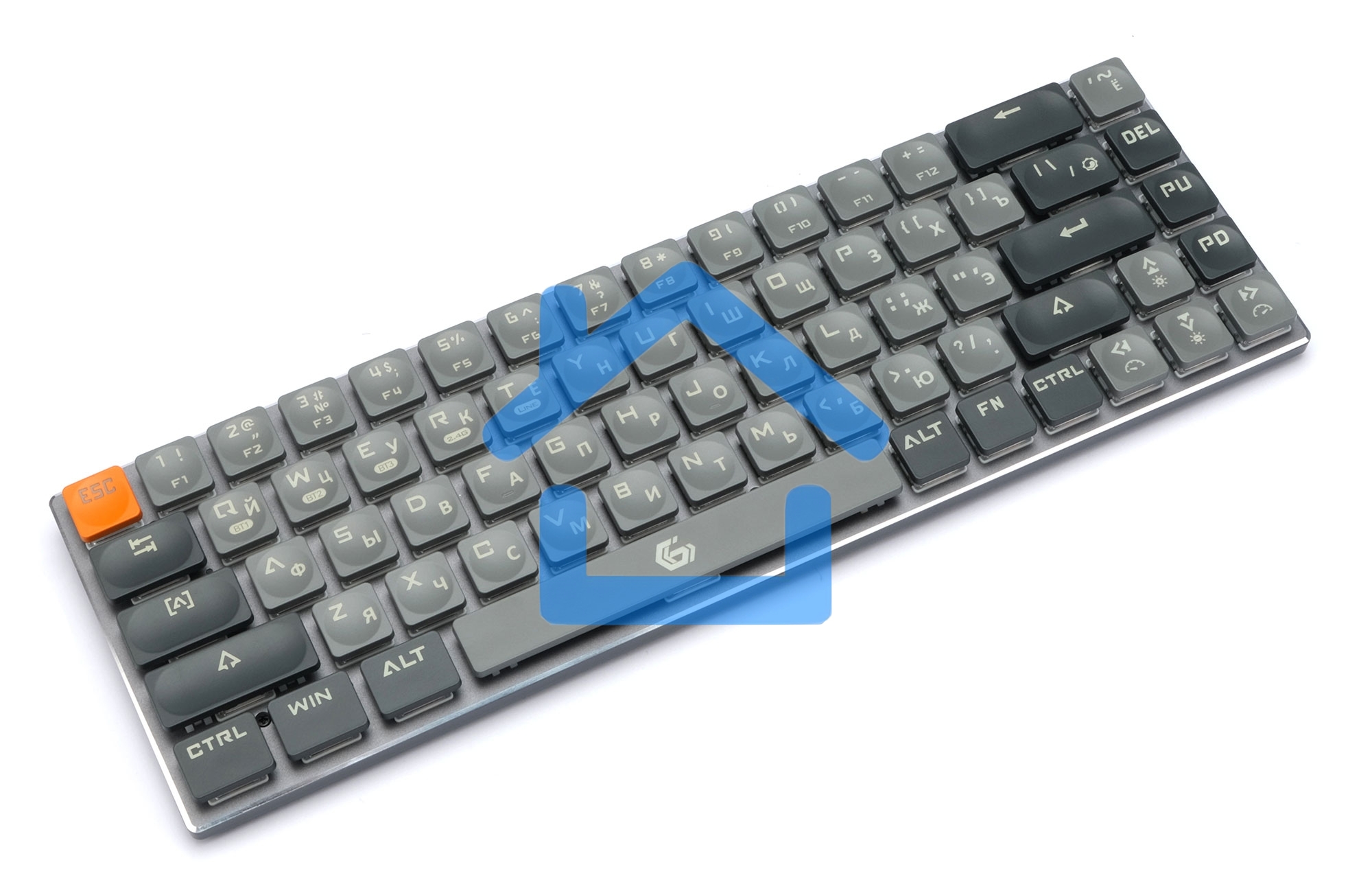 Клавиатура Gembird KBW-7 беспроводная Bluetooth, USB серая