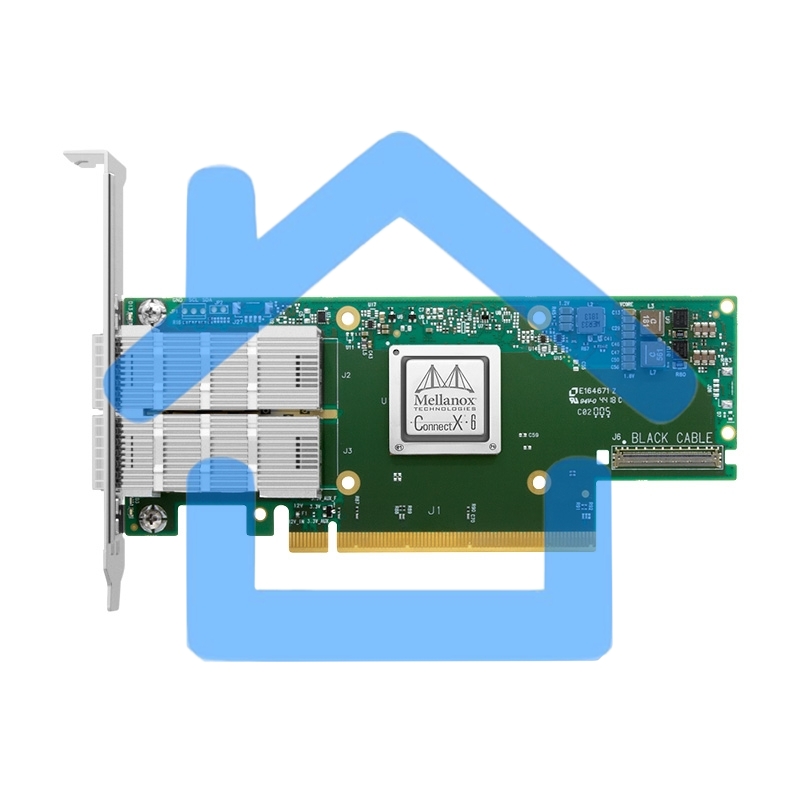Адаптер Infiniband ConnectX®-6 VPI adapter card, HDR IB (200Gb/s) and 200GbE, dual-port QSFP56, PCIe4.0 x16, tall bracket