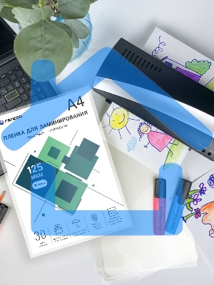 Пленка для ламинирования ГЕЛЕОС, А4, 125 мкм 30 шт./ Пленка для ламинирования A4, 216х303 (125 мкм) глянцевая 30шт LPA4-125-30