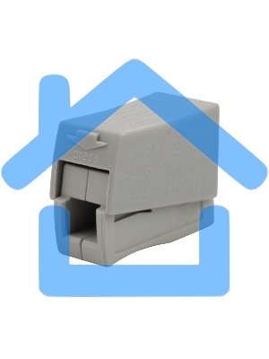 Строительно-монтажная клемма СМК 224 для светильника на 2 проводника (1,0-2,5)/(0,5-2,5) мм², белая (100 шт./уп.) Rexant