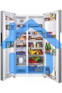 Холодильник Maunfeld MFF177NFW белый глянец двухкамерный 263/170л морозилка сбоку, No Frost, Side by Side