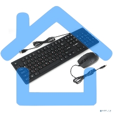 Комплект клавиатура+мышь проводные Gembird KBS-9050, черный,104кл, 3кн., каб.1.5м