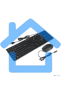 Комплект клавиатура+мышь проводные Gembird KBS-9050, черный,104кл, 3кн., каб.1.5м