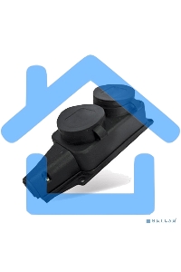 Розетка двухместная настенная с заглушками c заземлением каучук 16А 250В IP44 (1027)