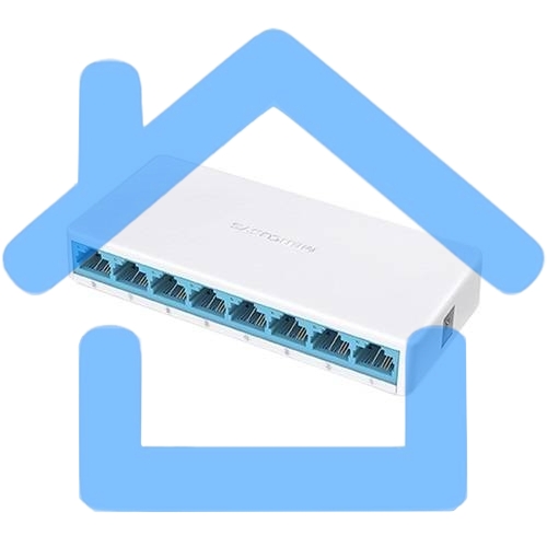 Коммутатор Mercusys MS108, 8 портов Ethernet 100 Мбит/с