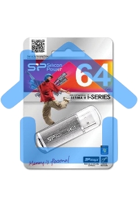 Флешка USB Silicon Power USB 64 Gb Ultima II SP064 GbUF2M01V1S USB 2.0, Silver