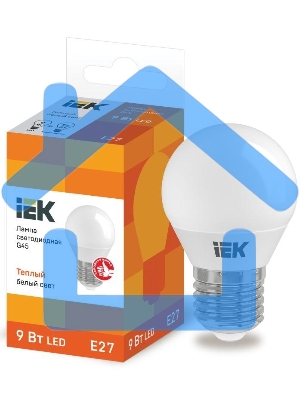 Лампа cветодиодная Iek LLE-G45-9-230-30-E27 ECO G45 шар 9Вт 230В 3000К E27