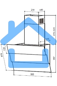 Вытяжка наклонная LEX RIO GS 600 белая, 59.5 см, 850 куб. м/ч, 44 дБ