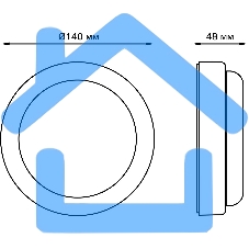 Светильник LED UNIVERSAL IP65 D160*53 12W 980lm 6500K ЖКХ круглый c микр сенсором 1/40 126411312-S Gauss