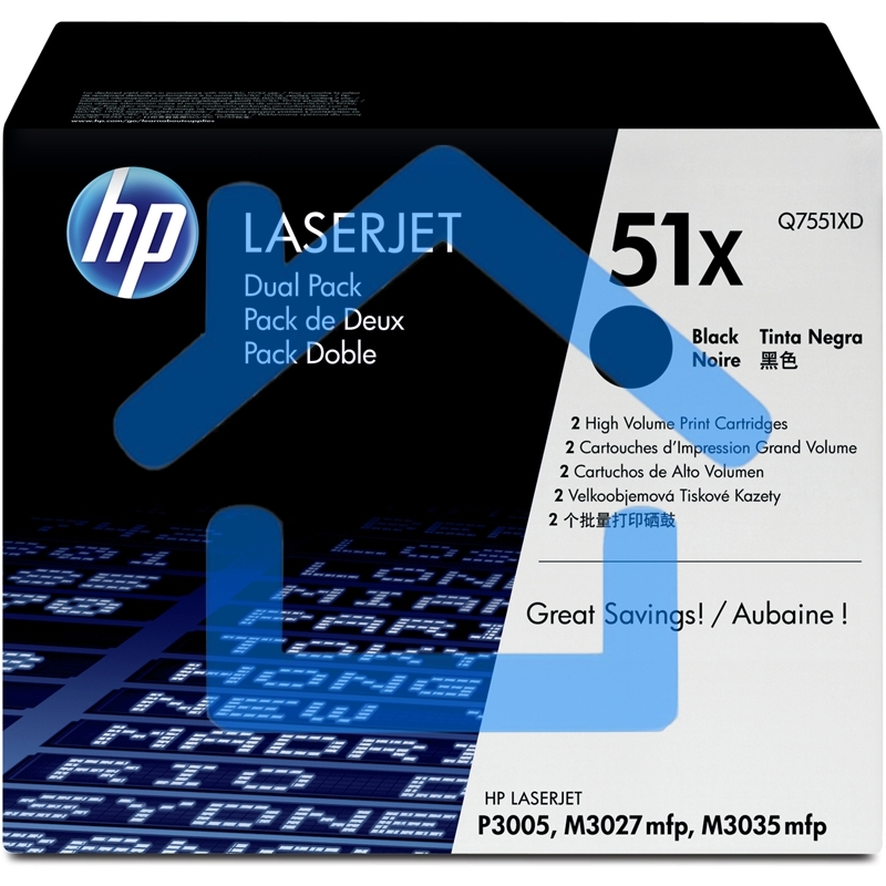 Картридж лазерный HP Q7551XD черный двойная упаковка для LaserJet P3005/M3027mfp/M3035mfp 2 x 13000стр.