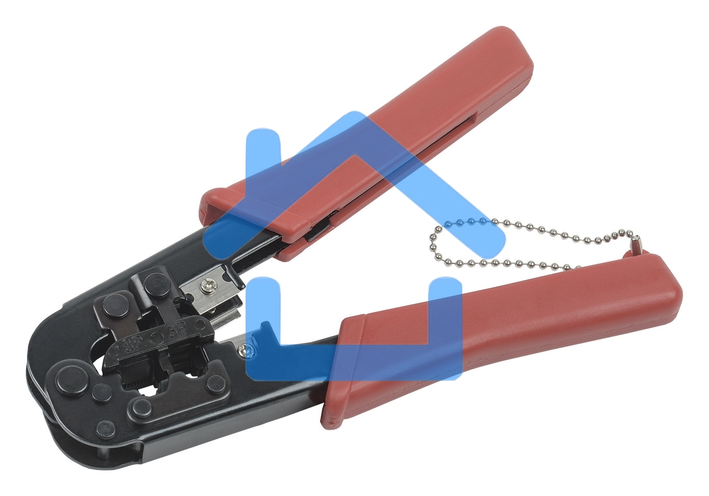 Инструмент обжимной ITK TM1-B10H для RJ-45, RJ-12, RJ-11, без фиксации, с резиновой ручкой