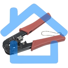 Инструмент обжимной ITK TM1-B10H для RJ-45, RJ-12, RJ-11, без фиксации, с резиновой ручкой