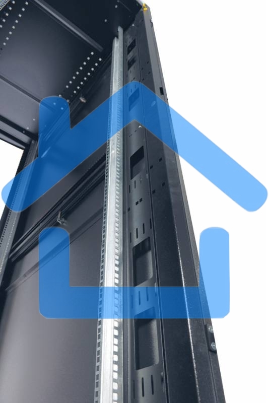 Шкаф серв. ПРОФ нап. 42U (600x1000) дверь перфорированная 2 шт., цвет черный, в сборе (ШТК-СП-42.6.10-44АА-9005) (1 коробка)