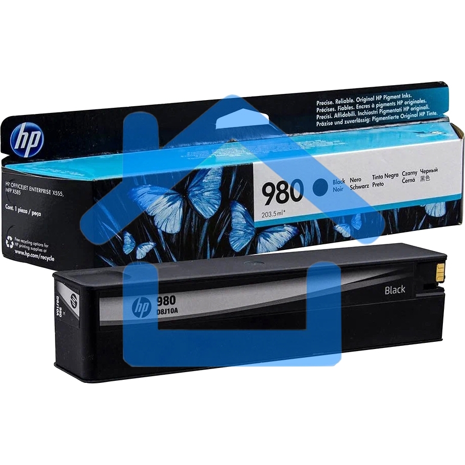 Картридж струйный HP D8J10A черный для HP OJ Ent X585/X555 (10000стр.)