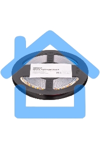 Лента светодиодная 12В, SMD2835, 14,4Вт/м, 120 LED/м, 3000K, 8мм, 5м, IP20 Rexant