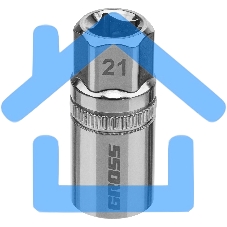 Головка торцевая свечная, магнитная,12-гранная, 21 мм, под квадрат 1/2