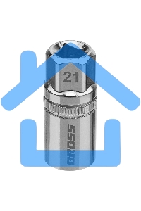 Головка торцевая свечная, магнитная,12-гранная, 21 мм, под квадрат 1/2
