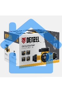 Циркуляционный насос CP32-6, напор 6 м, 70 л/мин, 1 м кабель, монт. длина 180 мм Denzel