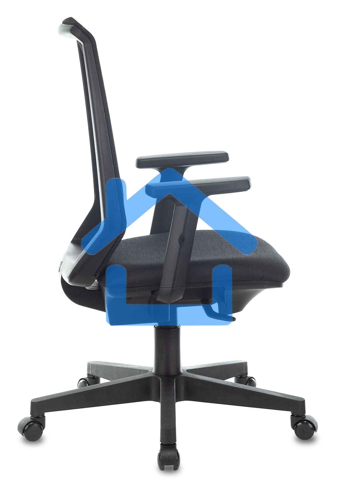 Кресло компьютерное Бюрократ MC-611N TW-01 38-418 черный, сетка/ткань, крестовина пластик