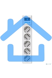 Сетевой фильтр ZIS PILOT Surge protector Pilot SG5 5 outlets (GP), 10A / 2.2kVt, automatic circuit-breaker, 3 m