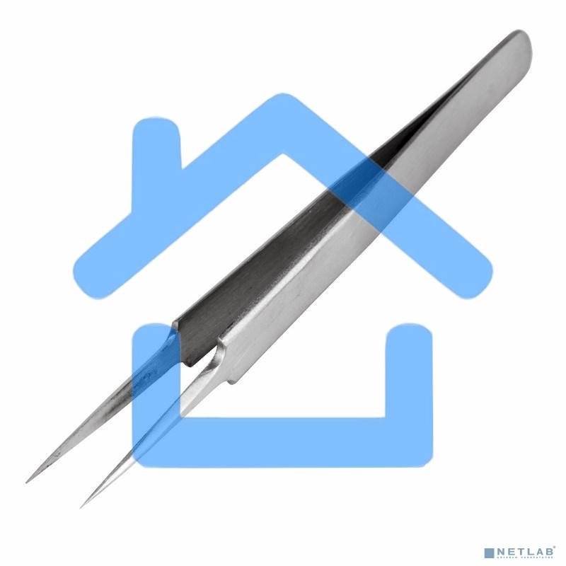 Пинцет прямой с закругленными кончиками 125 мм (блистер) Rexant
