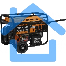 Электрогенератор бензиновый Carver PPG-8000Е, 6.5 кВт, 78 дБ, 88 кг
