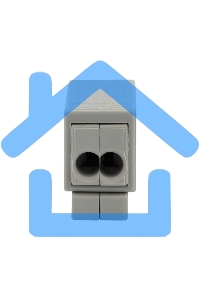 Строительно-монтажная клемма СМК 224 для светильника на 2 проводника (1,0-2,5)/(0,5-2,5) мм², белая (100 шт./уп.) Rexant