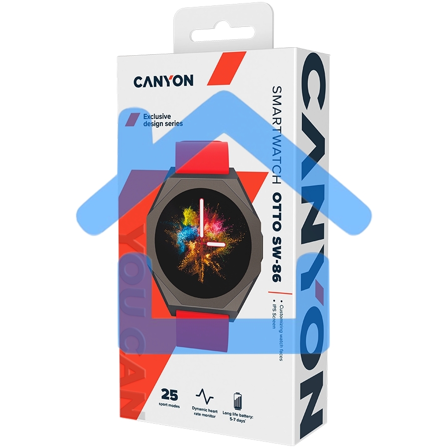 Смарт-часы CANYON Otto SW-86, Smart watch Realtek 8762DK LCD 1.3''