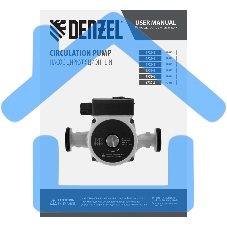 Циркуляционный насос CP32-6, напор 6 м, 70 л/мин, 1 м кабель, монт. длина 180 мм Denzel