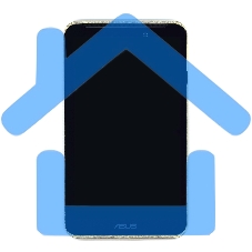 Модуль (матрица + тачскрин) Asus MeMO Pad 7 ME70CX черный с рамкой