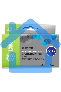 Картридж струйный Cactus CS-EPT0632 голубой (10 мл) для Epson Stylus C67/C87/CX3700/CX4100/CX4700