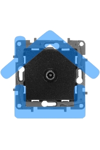 Розетка ETIKA TV оконечная, антрацит