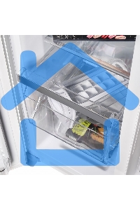 Холодильник Maunfeld MFF177NFW белый глянец двухкамерный 263/170л морозилка сбоку, No Frost, Side by Side