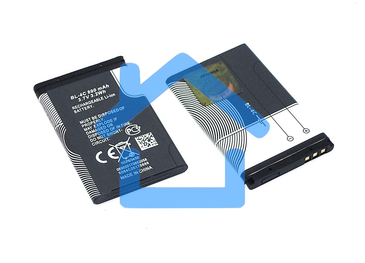 Аккумуляторная батарея BL-4C для Nokia 6100/1202/1661/2220S/2650/2690/5100/6101/6125/6131/6300
