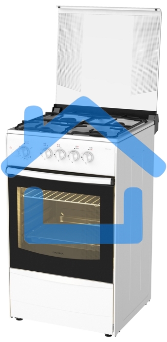 Плита газовая Darina 1B1 GM 441 018 W белый/черный, конфорок 4 шт, духовка 50 л, 50 см x 85 см x 51 см