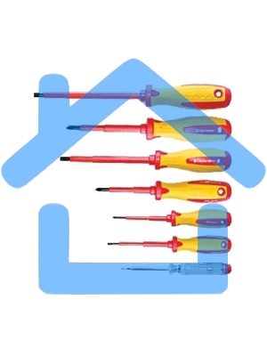 Набор отверток Matrix диэлект.до 1000в проб.эл. - до 250в двухкомп.рукоятки (7шт.)