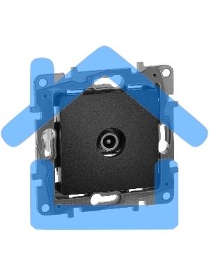 Розетка ETIKA TV оконечная, антрацит